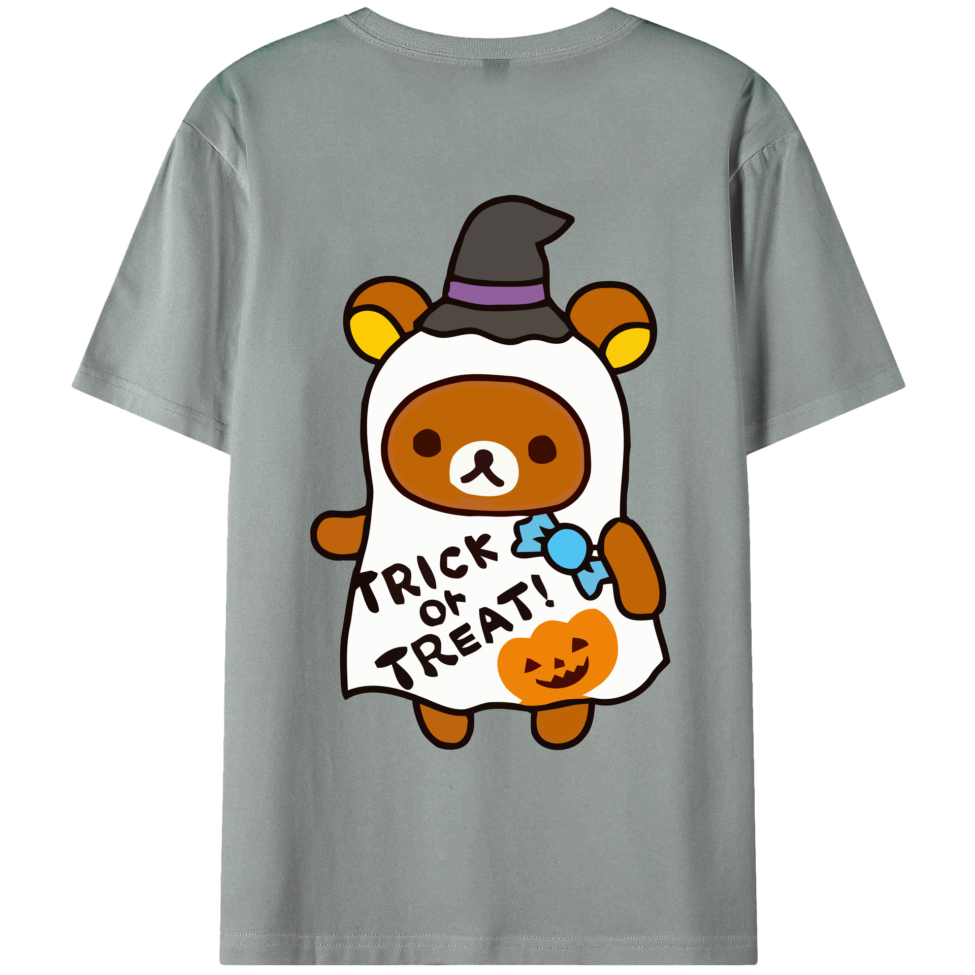 （画像用） リラックマ リラックマ キイロイトリ Rilakkuma Korilakkuma Kiiroitori 綿100％ メンズ半袖Tシャツ（バックプリント） 通気性